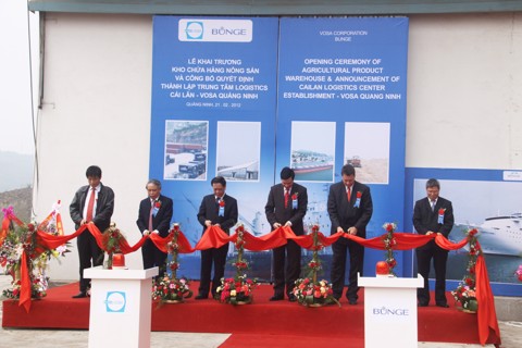 The foundation ceremony of agricultural product warehouse and announcement of Cailan Logtitics establishment decision