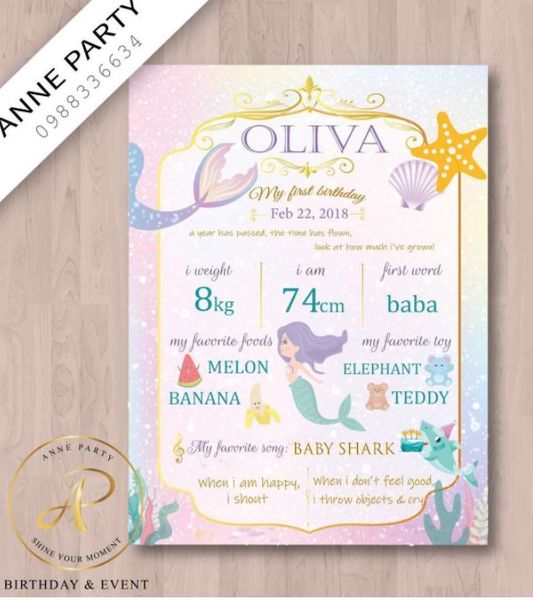 Bảng Chalkboard chứa thông tin gì mà tiệc thôi nôi nào cũng có?