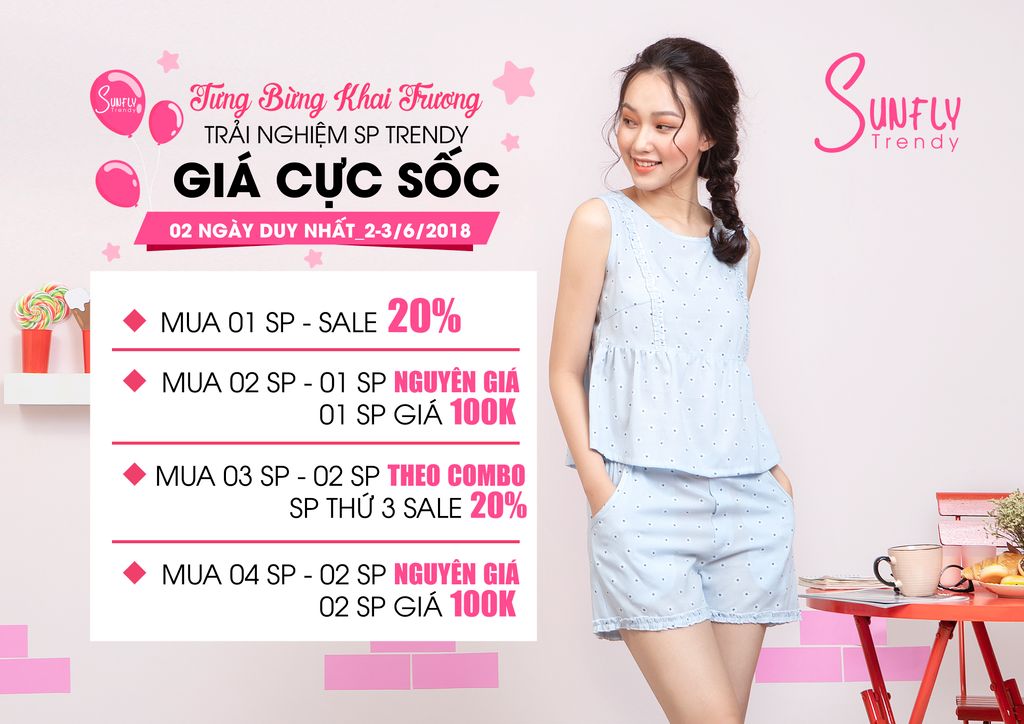 Sunfly tiếp tục khai trương showroom Sunfly Trendy mới tại 67 Chùa Bộc