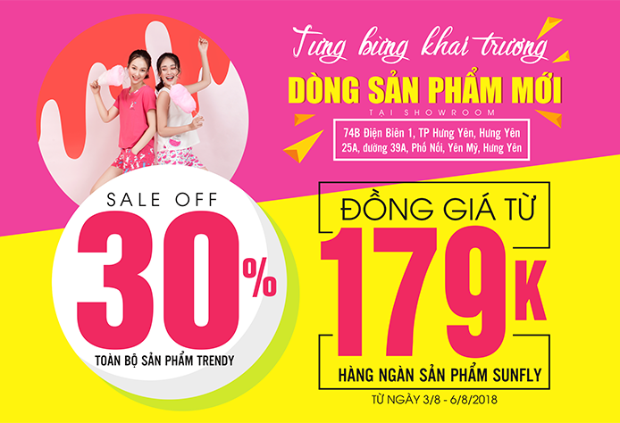 Sunfly Trendy tưng bừng ra mắt tại 2 địa điểm vàng của Hưng Yên