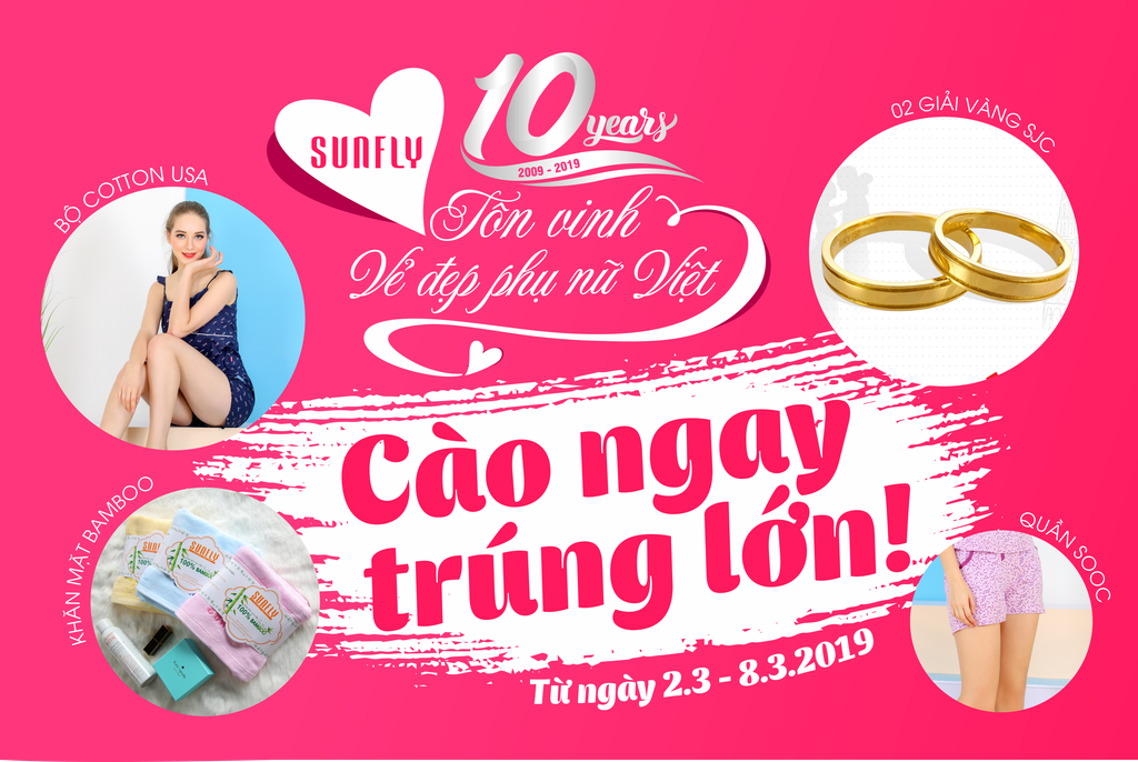 Sunfly Trendy tri ân khách hàng nhân kỷ niệm 10 năm ra mắt thương hiệu