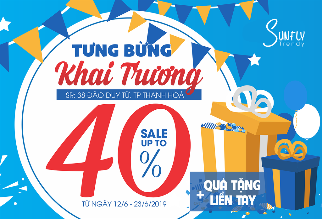 SUNFLY TƯNG BỪNG KHAI TRƯƠNG SHOWROOM MỚI TẠI 38 ĐÀO DUY TỪ, THANH HÓA