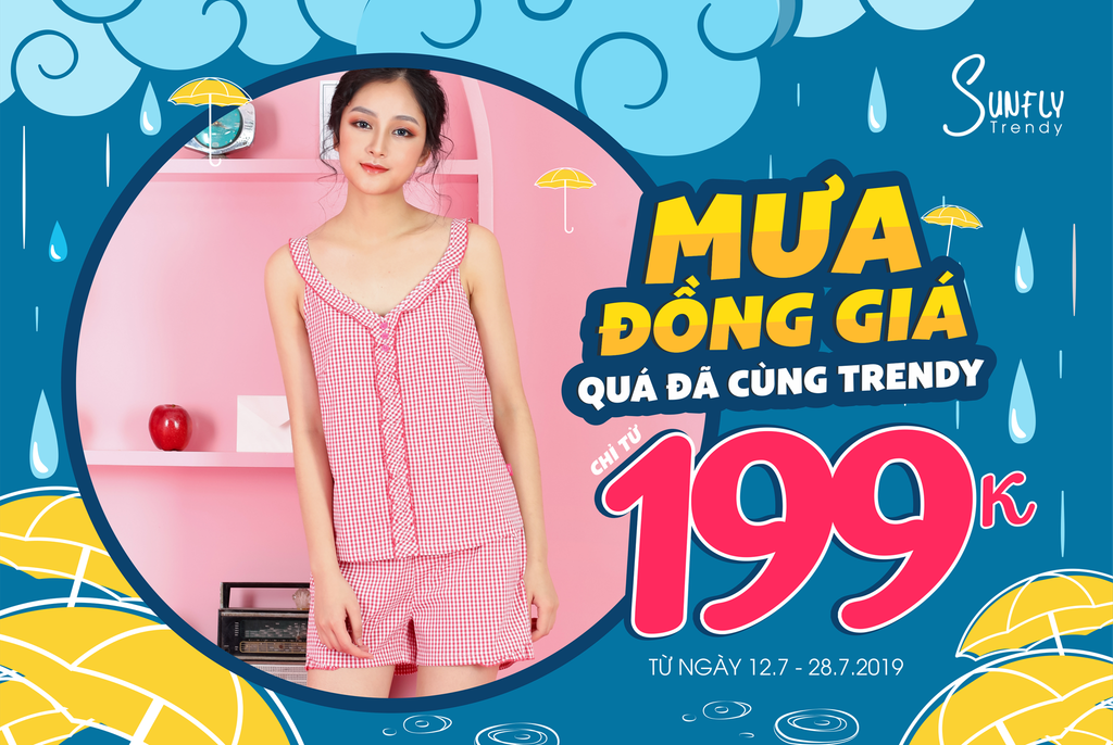 Mưa đồng giá trendy Lạ kì với hàng đẹp giá 199K