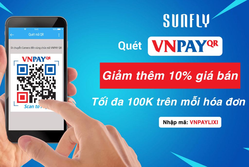 Sunfly Trendy giảm ngay 10% khi thanh toán qua VNPAY-QR