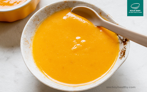 Soup táo cà rốt đỗ tốt cho trẻ ăn dặm từ 7 tháng tuổi trở lên