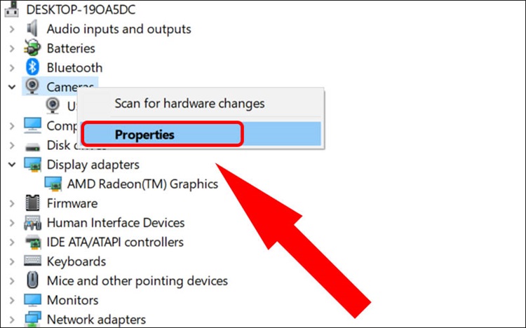 không mở được camera laptop