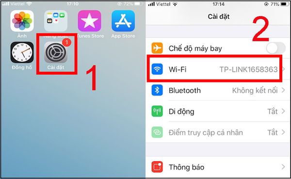 iphone 6 bắt được wifi nhưng không kết nối