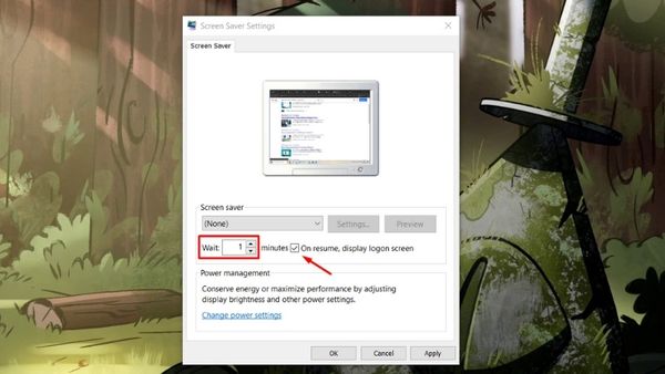 cách cài đặt thời gian sáng màn hình laptop
