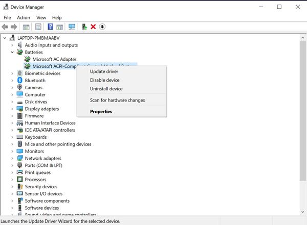 pin laptop báo plugged in not charging
