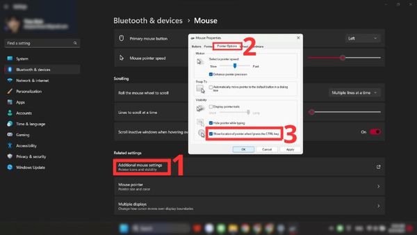 mất con trỏ chuột trên màn hình laptop