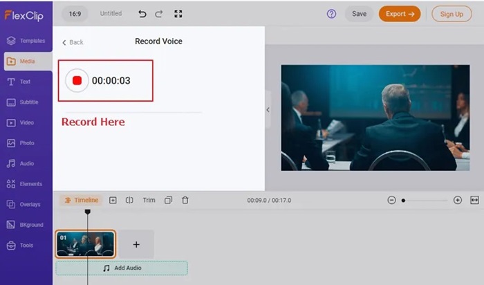 Bắt đầu ghi âm giọng nói