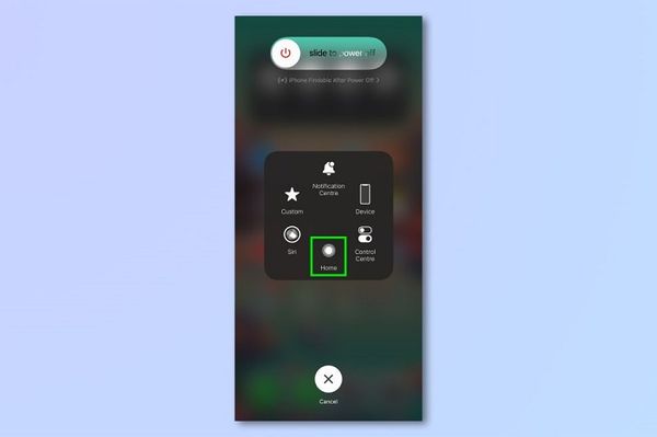 Nhấn giữ nút Home