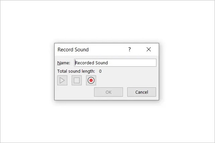 Nhấn nút tròn màu đỏ để bắt đầu ghi âm