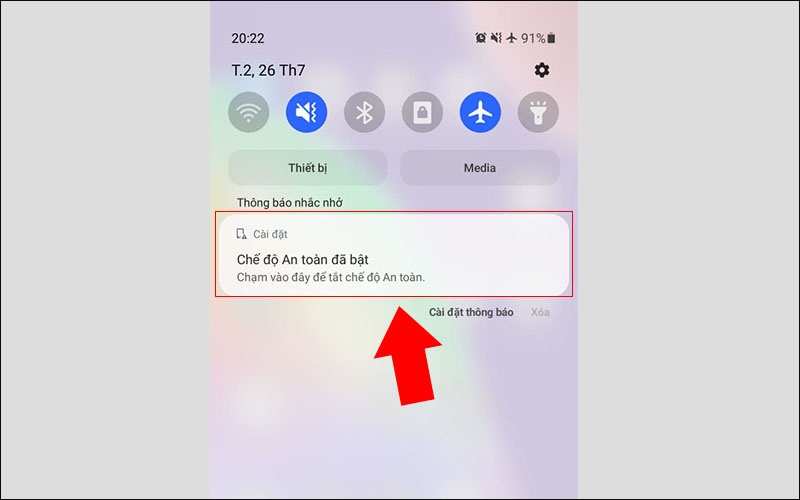 Kích hoạt chế độ Safe mode trên điện thoại Android