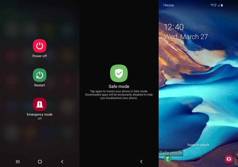 Bật chế độ Safe Mode trên Samsung