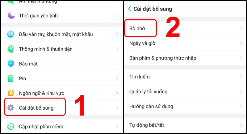 Xem dung lượng dung trữ trên Android