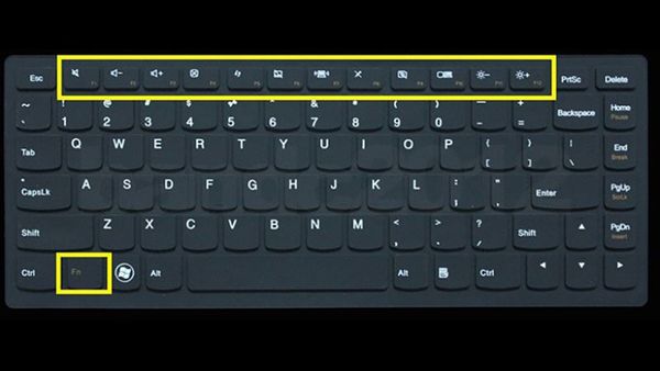 cách bật ánh sáng trên laptop