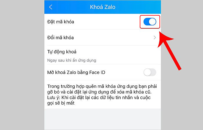 Tắt tính năng “Đặt mã khóa”