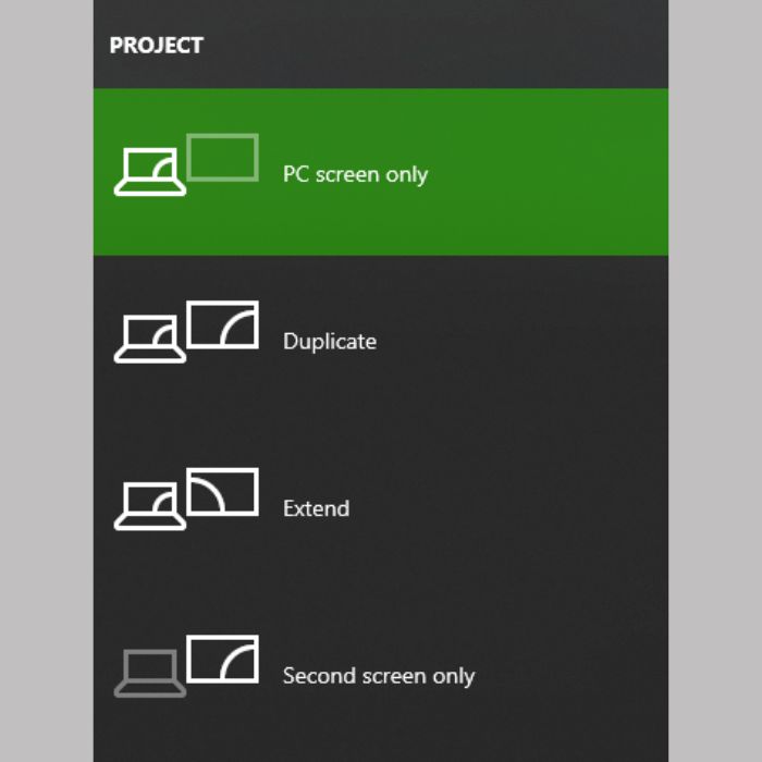 Chọn chế độ trình chiếu trên màn hình chiếu