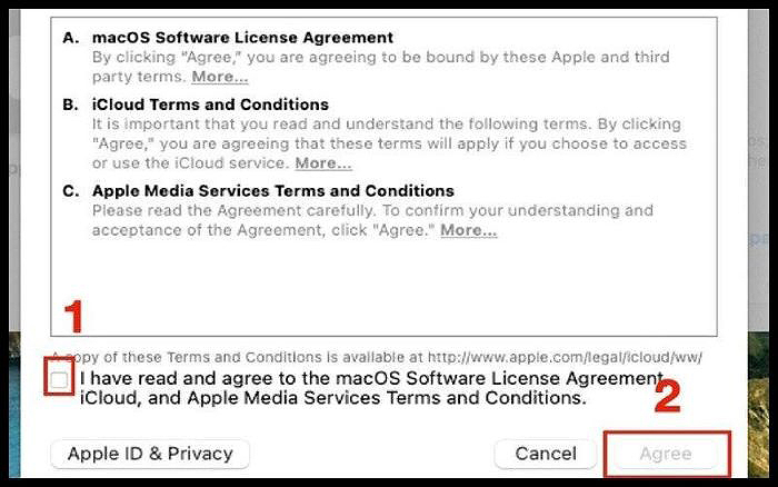 Chọn đồng ý với điều kiện, điều khoản và xác nhận