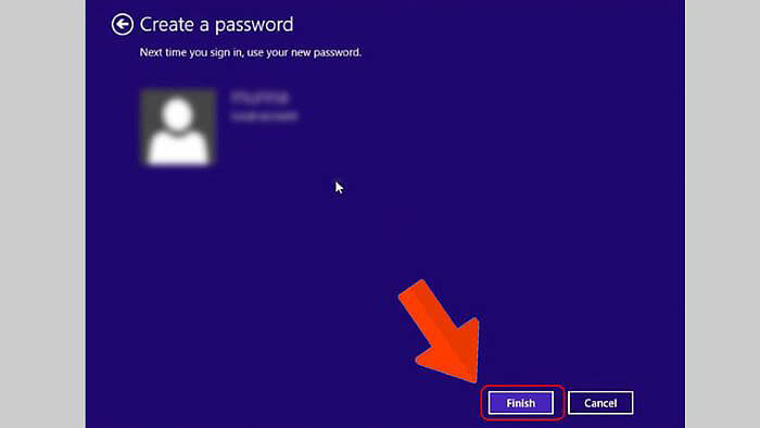 Chọn “Finish” để hoàn tất