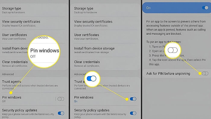 Bật tính năng “Ghim cửa sổ”