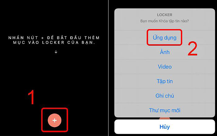 Chọn ứng dụng muốn khóa > chọn “Xong”