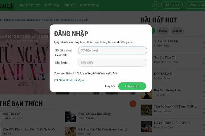 Nhập số điện thoại, mật khẩu > chọn “Đăng nhập”
