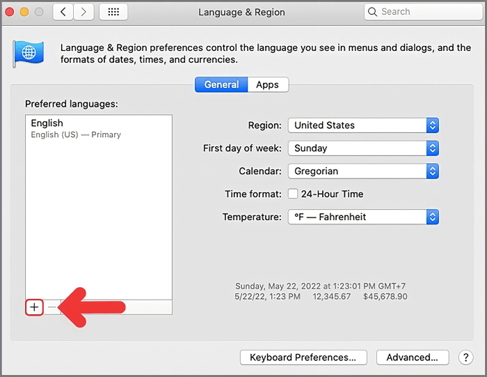 Chọn biểu tượng dấu “+”