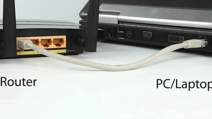 Kết nối Router với laptop
