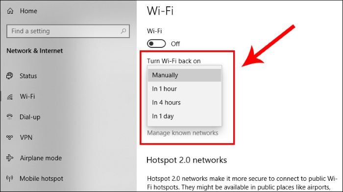 Cài thời gian để laptop tự động kết nối lại với wifi