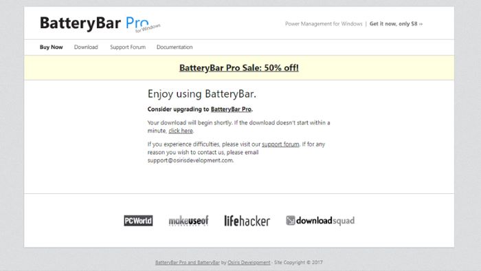 Tải phần mềm “Battery Bar” về máy