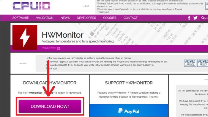 Tải phần mềm “HWMonitor” về máy