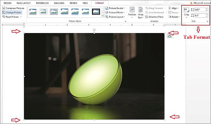 Điều chỉnh kích thước ảnh