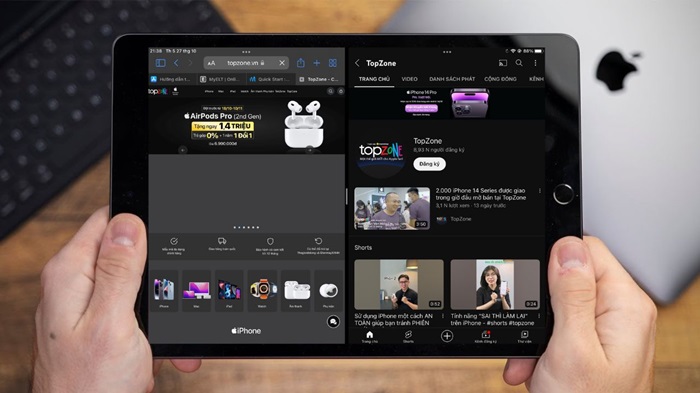 Chia đôi màn hình trên thiết bị iPad