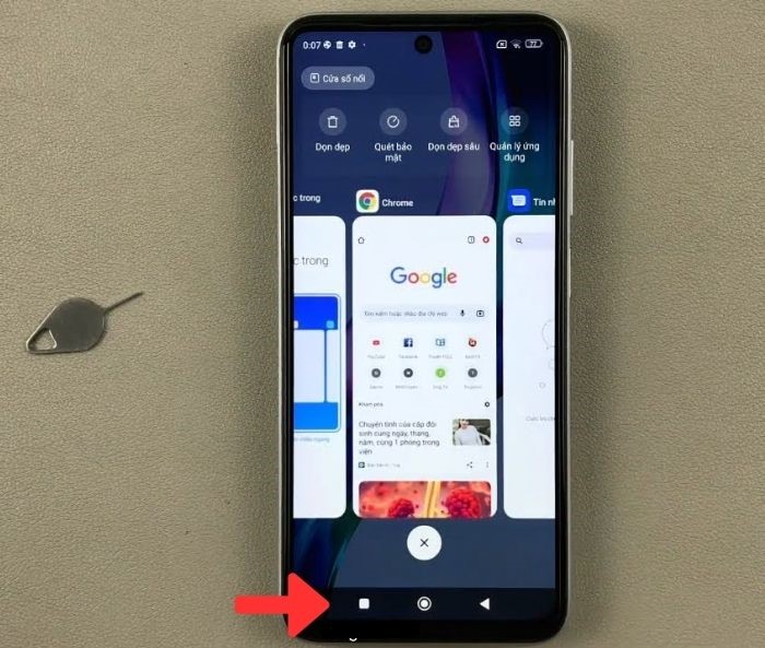 Chọn nút đa nhiệm