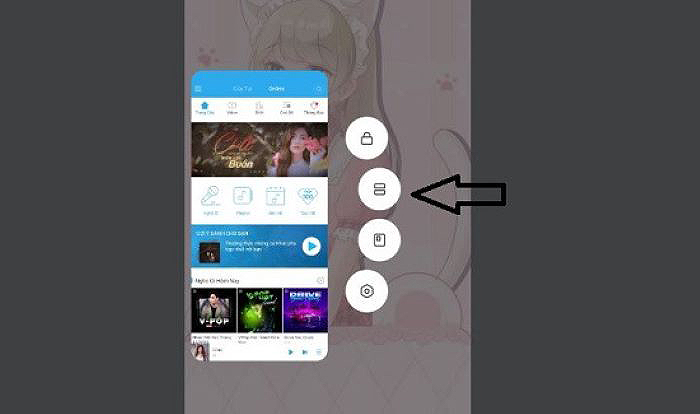 Chọn biểu tượng “Split Screen”
