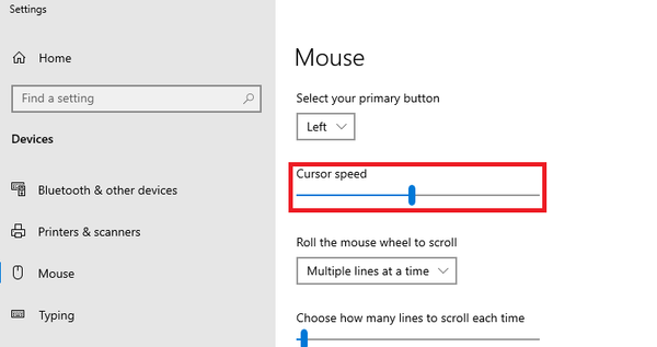 cách chỉnh tốc độ chuột laptop