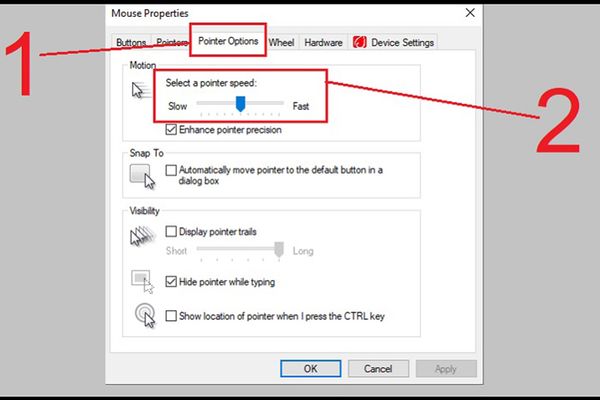 cách chỉnh tốc độ chuột laptop