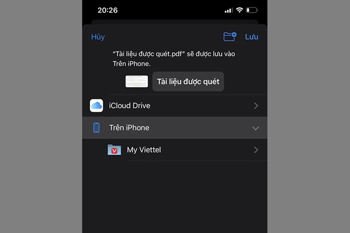 Chọn vị trí lưu file ảnh