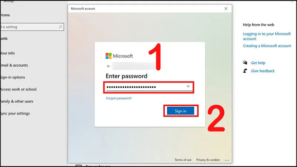 cách đăng nhập tài khoản microsoft trên laptop