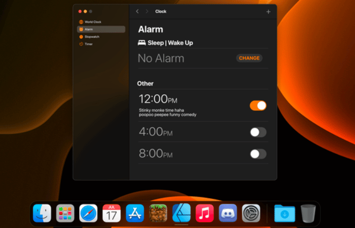 Chọn “Alarm” > chọn dấu “+”