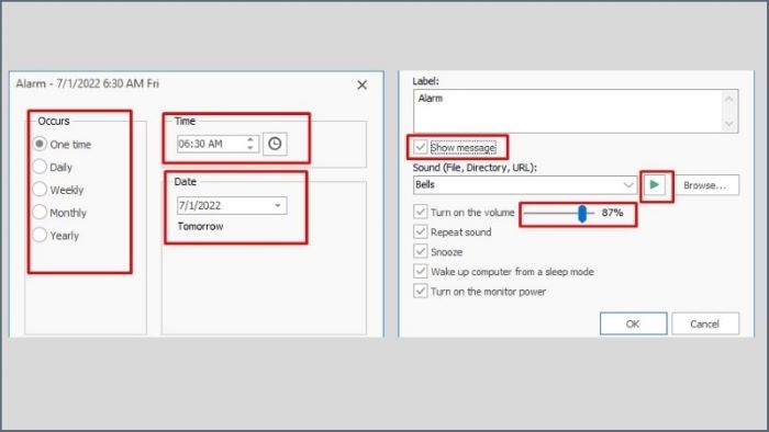 Cài đặt báo thức