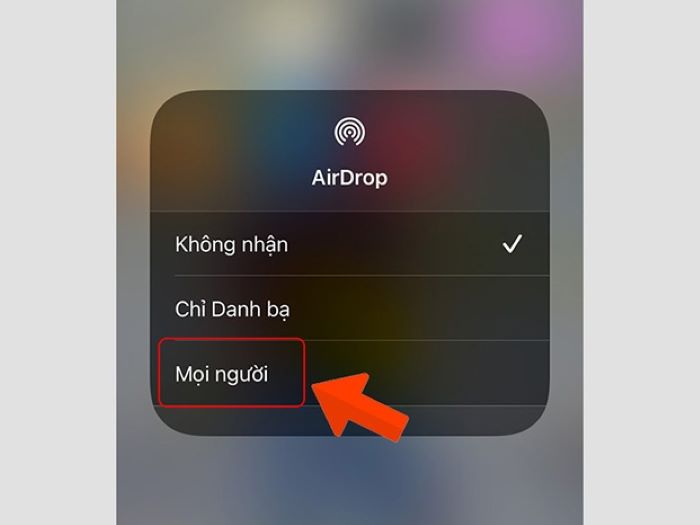 Chọn “Mọi người”