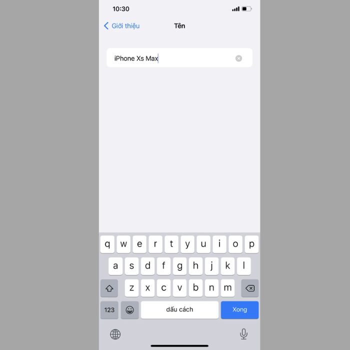 Nhập tên mới cho Airdrop