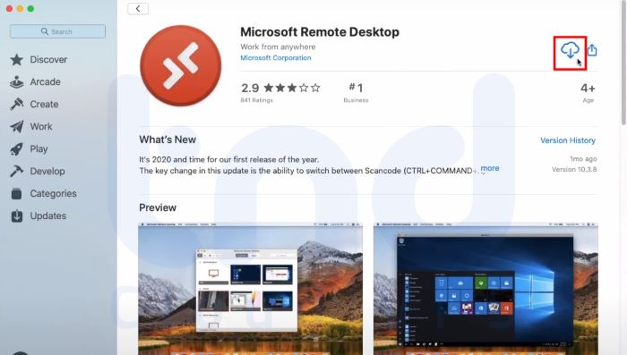 Tải ứng dụng “Microsoft Remote Desktop” về máy Mac