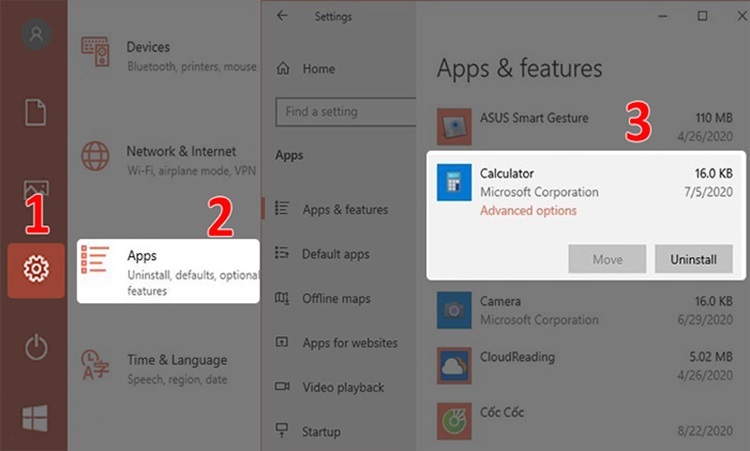Xóa ứng dụng không sử dụng