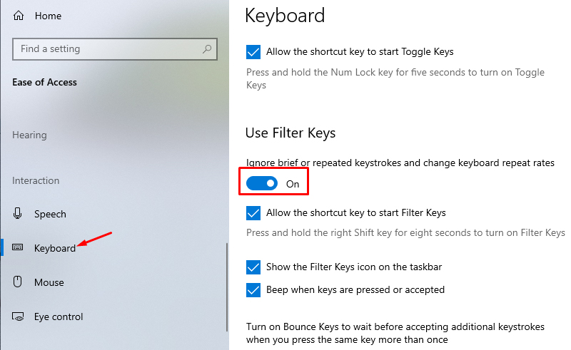 Cài đặt lại bàn phím