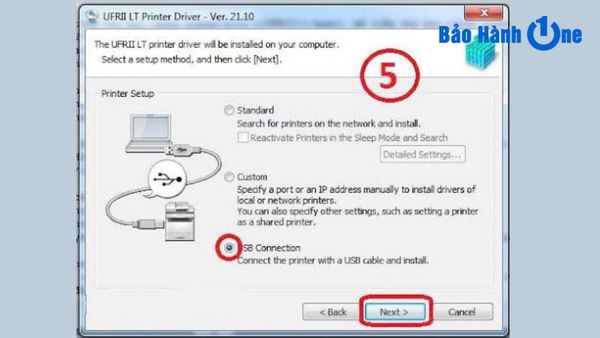 Cài đặt máy in qua cap usb