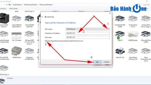 Cài đặt máy in qua mạng wifi